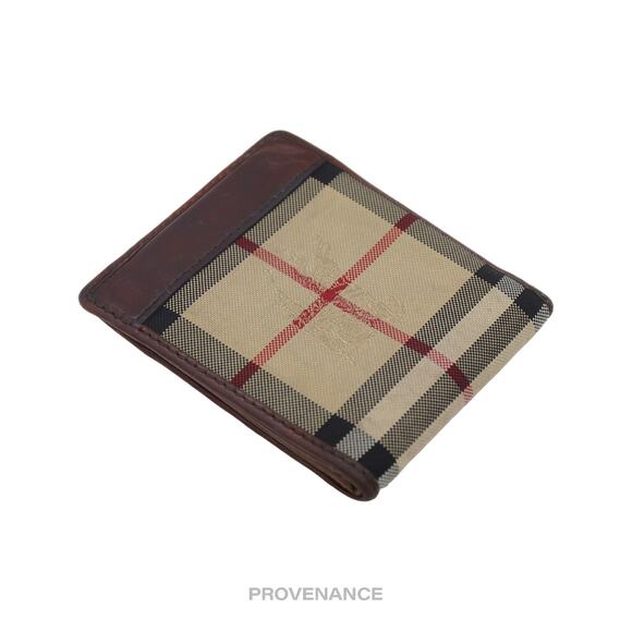 🔴 Burberry Nova Check Canvas Bifold Wallet - Brown - Picture 6 of 7